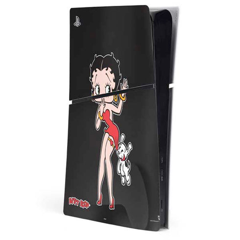 Betty Boop With Puppy PS5 Slim Digital Edition Console Skin