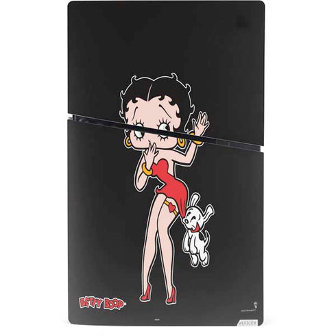 Betty Boop With Puppy PS5 Slim Digital Edition Console Skin