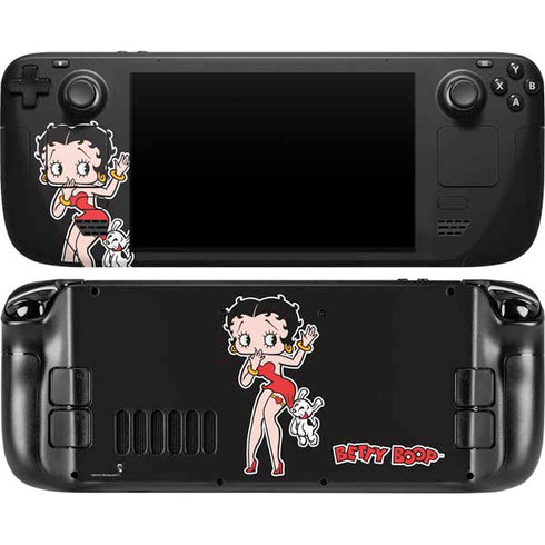 Betty Boop With Puppy Steam Deck Handheld Gaming Computer OLED Skin