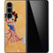 Betty Boop With Puppy Orange Background Galaxy Z Fold5 5G Skin