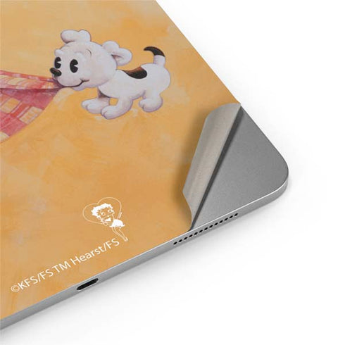 Betty Boop With Puppy Orange Background Apple iPad Air Skin