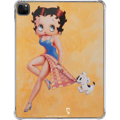 Betty Boop With Puppy Orange Background iPad Pro 11in (2024) Clear Case