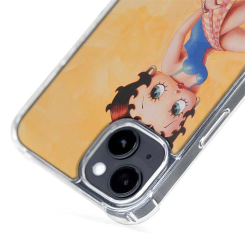 Betty Boop With Puppy Orange Background iPhone 14 MagSafe Case