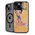 Betty Boop With Puppy Orange Background iPhone 15 Plus Kickstand Case