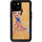 Betty Boop With Puppy Orange Background iPhone 15 Plus Waterproof Case
