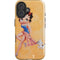 Betty Boop With Puppy Orange Background iPhone 16 Plus Impact Case