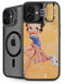 Betty Boop With Puppy Orange Background iPhone 16 Plus Kickstand Case