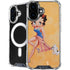 Betty Boop With Puppy Orange Background iPhone 16 Plus MagSafe Case