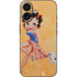 Betty Boop With Puppy Orange Background iPhone 16 Skin