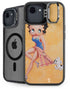 Betty Boop With Puppy Orange Background iPhone 16e Kickstand Case
