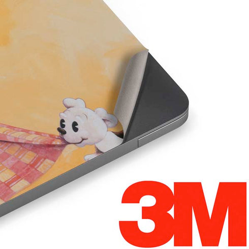 Betty Boop With Puppy Orange Background Apple MacBook Air Skin