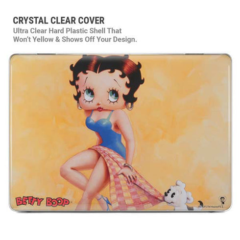 Betty Boop With Puppy Orange Background MacBook Pro 14in (2021-24) Case plus Skin