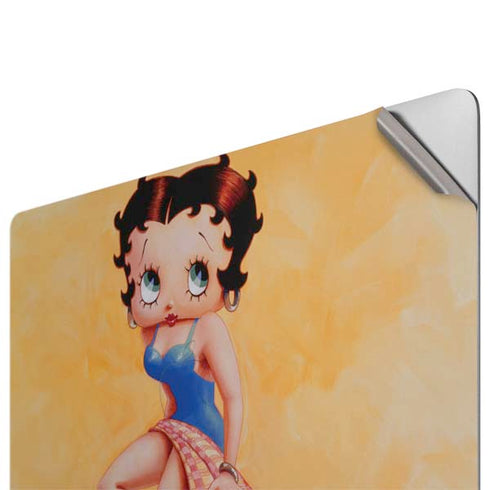 Betty Boop With Puppy Orange Background Apple MacBook Pro 16-inch Skin