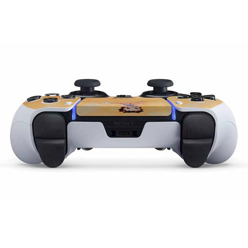 Betty Boop With Puppy Orange Background PS5 DualSense Edge Pro Controller Skin