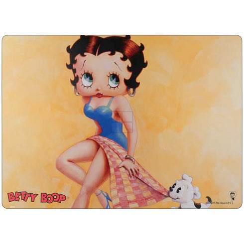 Betty Boop With Puppy Orange Background Surface Laptop 7 13.8in Skin