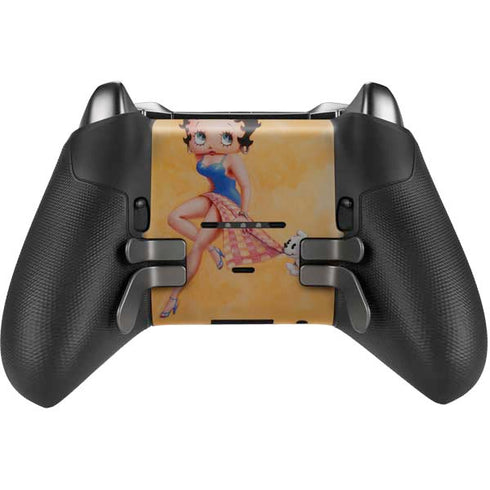 Betty Boop With Puppy Orange Background Xbox Elite Wireless Controller Series 2 Skin