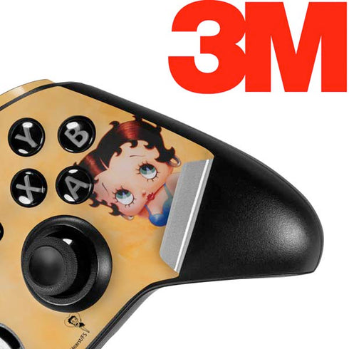 Betty Boop With Puppy Orange Background Xbox One Elite Controller Skin