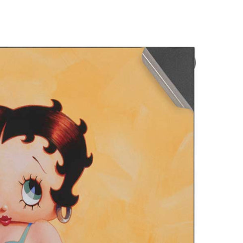 Betty Boop With Puppy Orange Background XBox Series X Digital Edition Console Skin