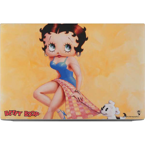 Betty Boop With Puppy Orange Background Dell XPS Skin