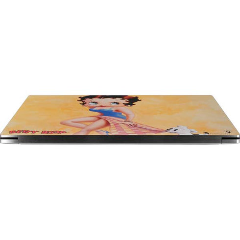 Betty Boop With Puppy Orange Background Dell XPS Skin