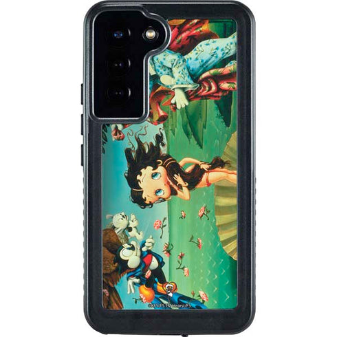 Betty Boop At Sea Galaxy S24 Plus Waterproof Case