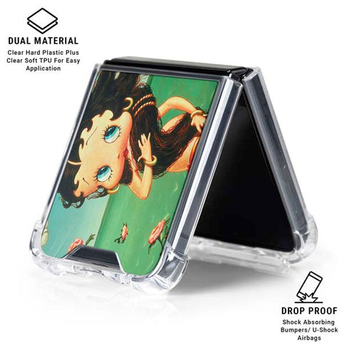 Betty Boop At Sea Galaxy Z Flip6 Clear Case