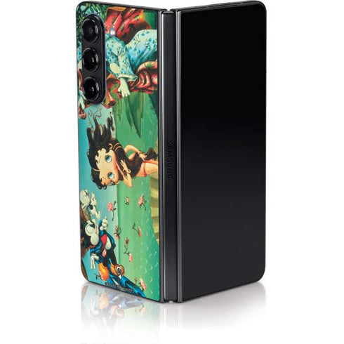 Betty Boop At Sea Galaxy Z Fold5 5G Skin