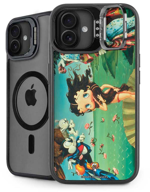 Betty Boop At Sea iPhone 16 Plus Kickstand Case
