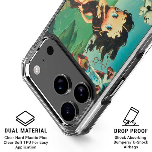 Betty Boop At Sea iPhone 18 Pro Clear Case