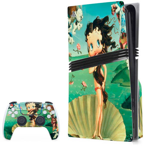 Betty Boop At Sea PS5 Pro Disk Bundle Skin