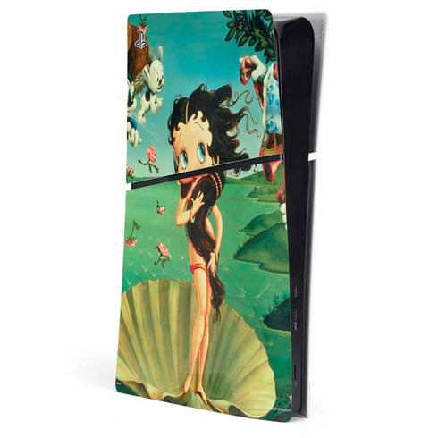 Betty Boop At Sea PS5 Slim Digital Edition Console Skin