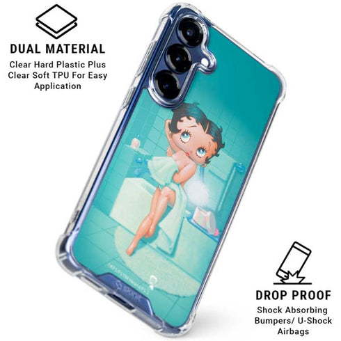 Betty Boop Bathing Galaxy S25 Plus Clear Case