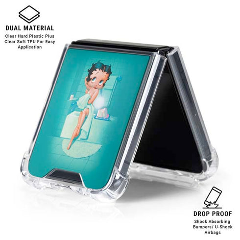 Betty Boop Bathing Galaxy Z Flip6 Clear Case