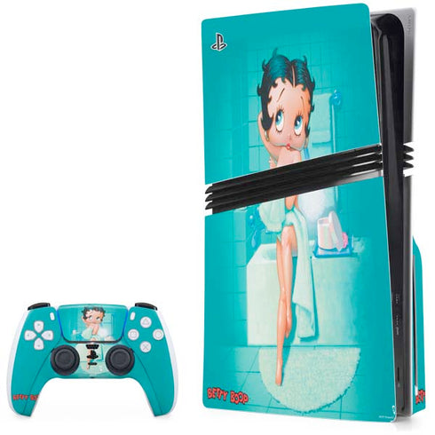 Betty Boop Bathing PS5 Pro Disk Bundle Skin