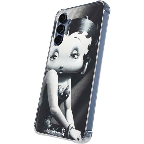 Betty Boop Black and White Galaxy A35 5G Clear Case