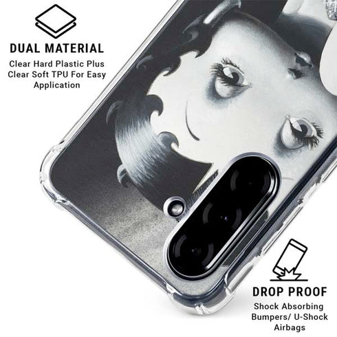 Betty Boop Black and White Galaxy A36 5G Clear Case