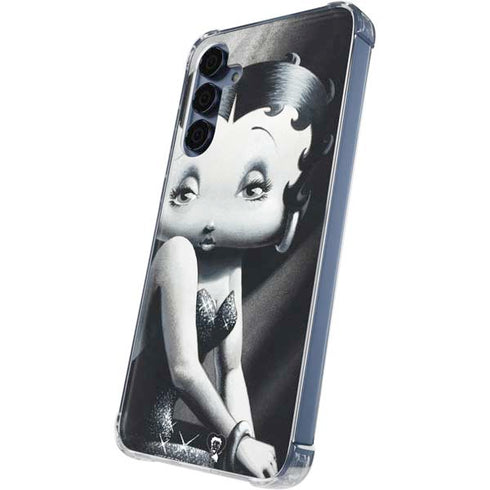 Betty Boop Black and White Galaxy A55 5G Clear Case