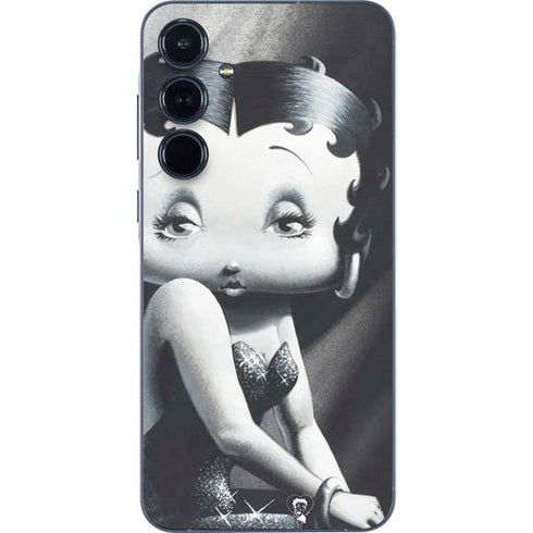 Betty Boop Black and White Galaxy A55 5G Skin
