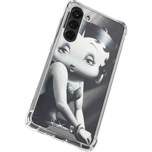 Betty Boop Black and White Galaxy S24 FE Clear Case