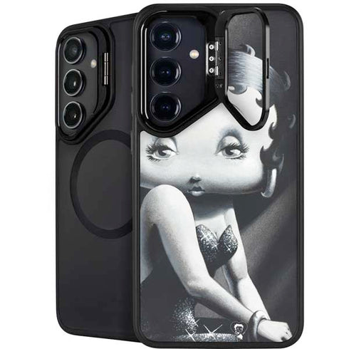 Betty Boop Black and White Galaxy S24 FE Kickstand Case
