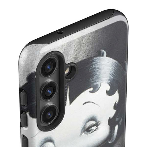 Betty Boop Black and White Galaxy S25 Plus Impact Case