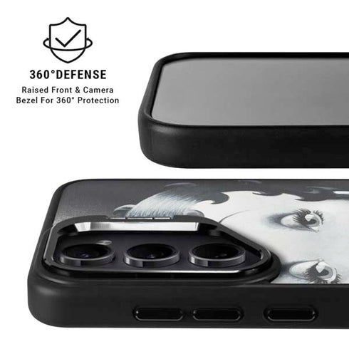 Betty Boop Black and White Galaxy S25 Plus Kickstand Case