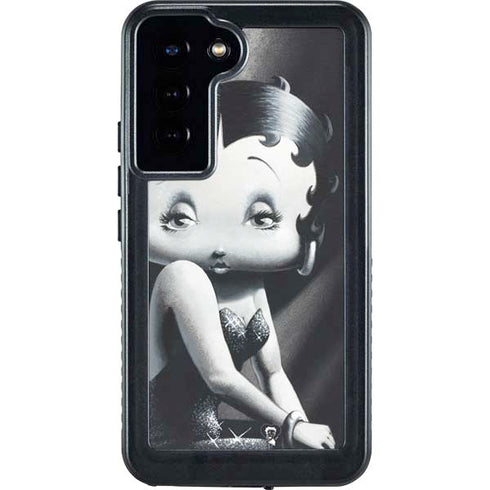 Betty Boop Black and White Galaxy S24 Plus Waterproof Case