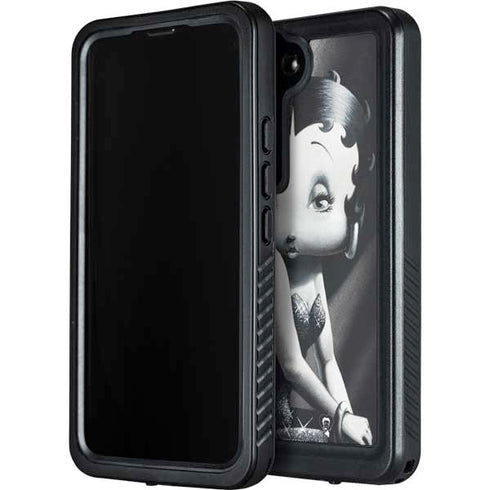 Betty Boop Black and White Galaxy S24 Plus Waterproof Case