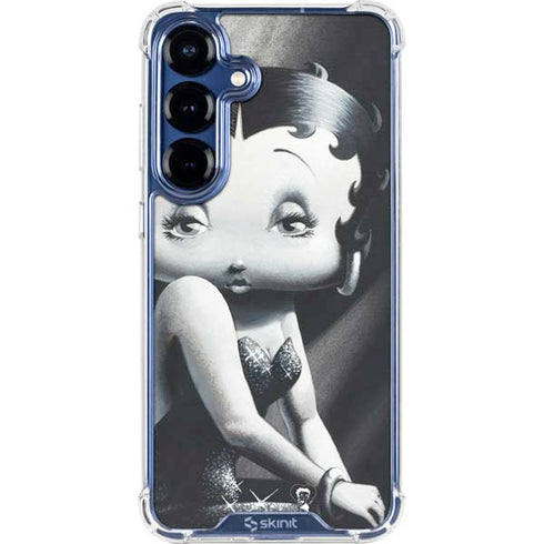 Betty Boop Black and White Galaxy S25 Plus Clear Case