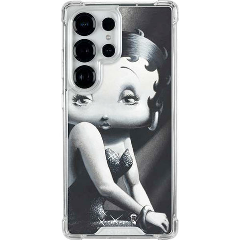 Betty Boop Black and White Galaxy S25 Ultra Clear Case