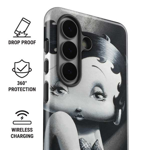 Betty Boop Black and White Galaxy S26 Impact Case
