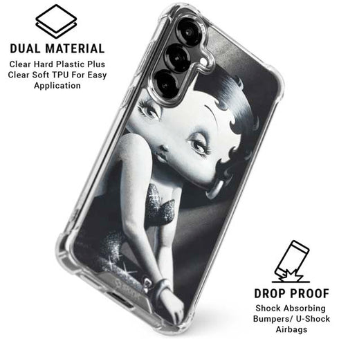 Betty Boop Black and White Galaxy S26 Plus Clear Case