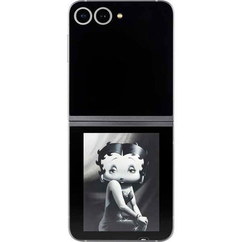 Betty Boop Black and White Galaxy Z Flip6 Skin