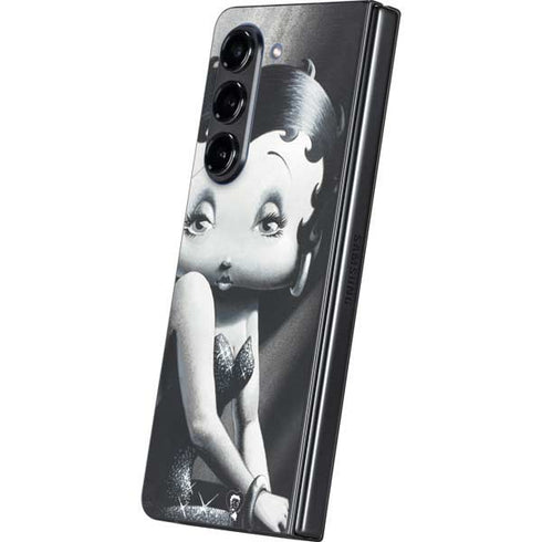 Betty Boop Black and White Galaxy Z Fold5 5G Skin